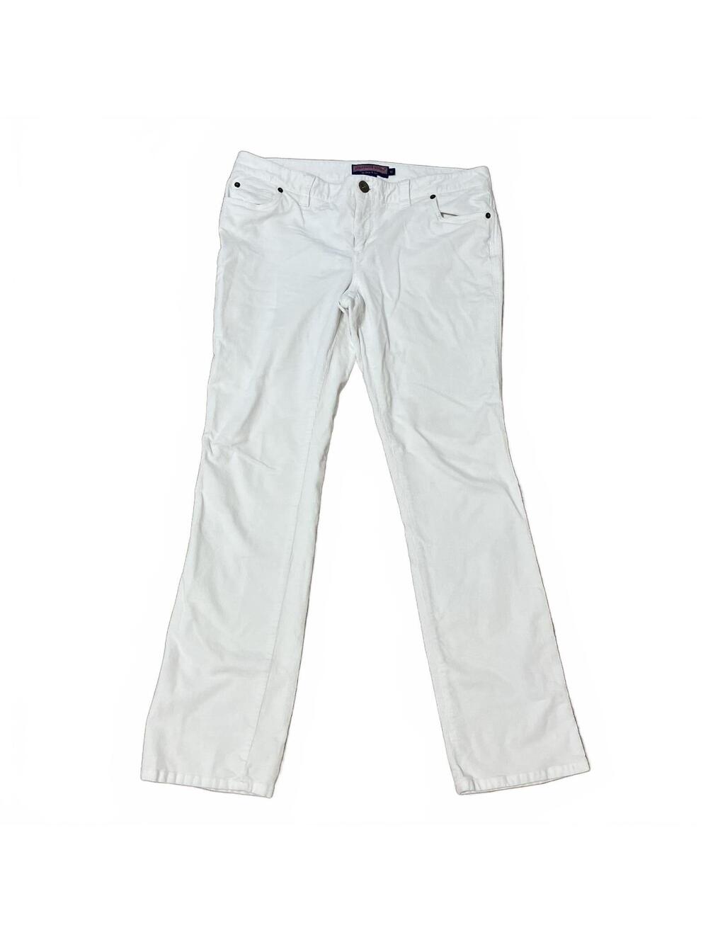 Vineyard Vines Coastal Preppy EUC White Corduroy Nautical Casual Pants Size 12